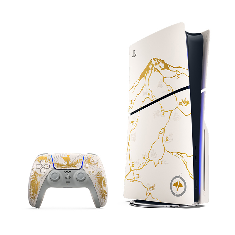 PS5 羊蹄山戰鬼 黃金限量版 同捆主機, , large