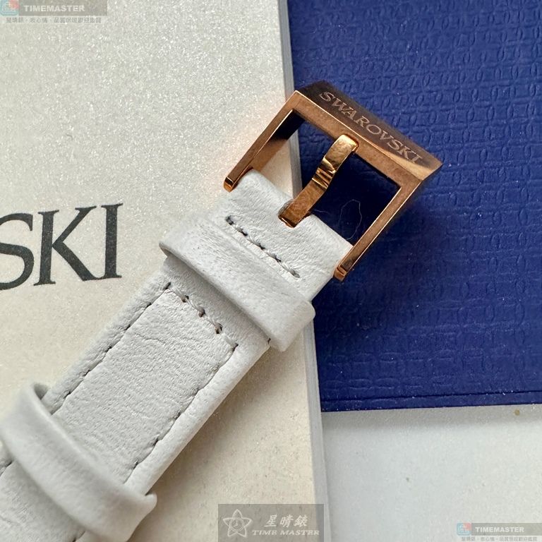 [星晴錶業]SWAROVSKI手錶,34mm,SW00020白色錶面玫瑰金錶殼白真皮皮革錶帶款, , large