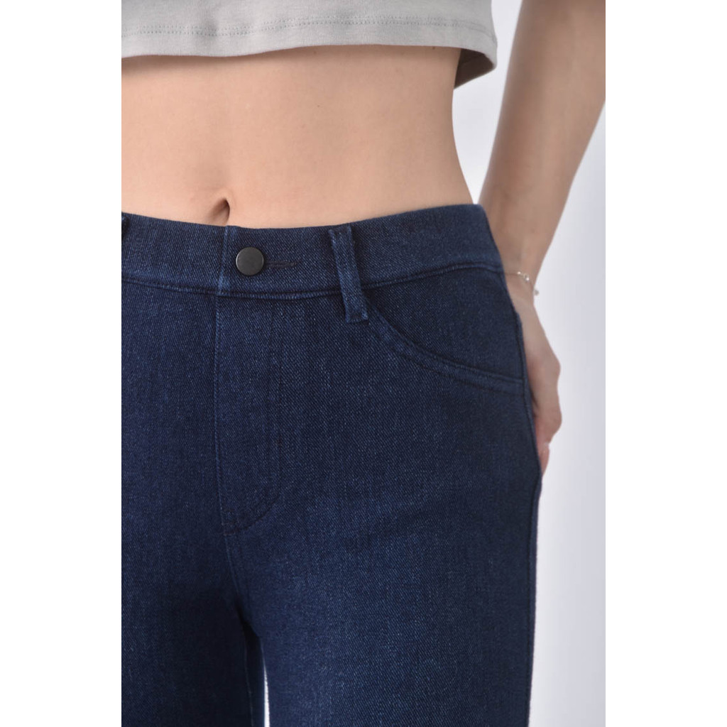 (S) uniqlo丹寧牛仔貼身藍色長褲二手衣, , large