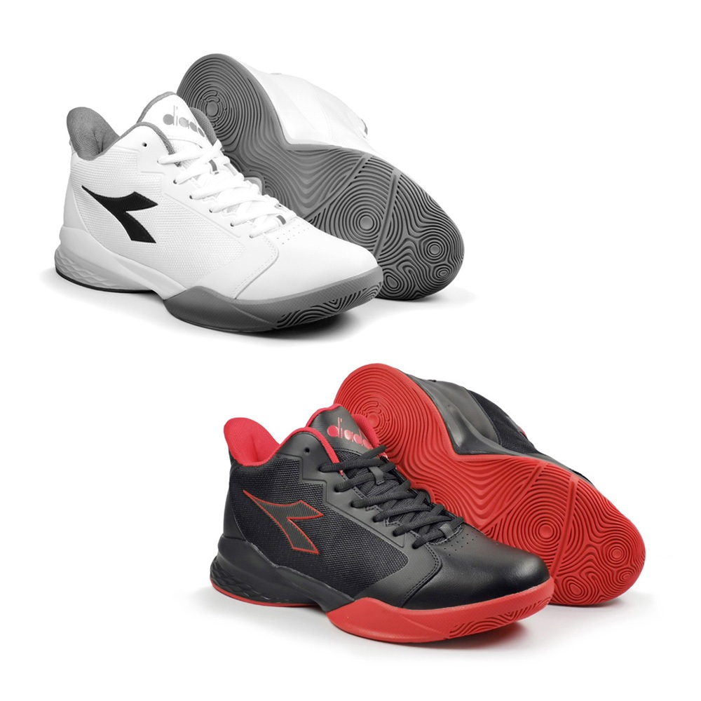 DIADORA迪亞多那 寬楦專業籃球鞋 男運動鞋 男鞋 寬楦 寬腳板 TPU 康特杯 緩震 回彈 耐磨 止滑 白 黑紅, , large