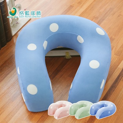 【格藍傢飾】水玉涼感舒壓護頸枕-升級款 記憶綿 記憶枕 記憶頸枕 頭枕 脖枕 辦公室 飛機枕 午休枕 午睡枕 旅遊 車用, , large