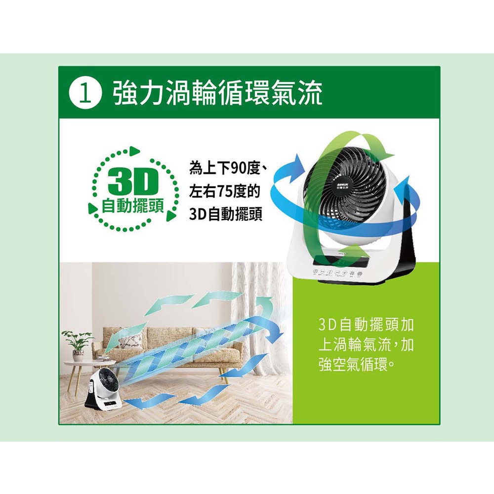 SANLUX 8" DC Smart Circulator Fan SEF-GA08, , large