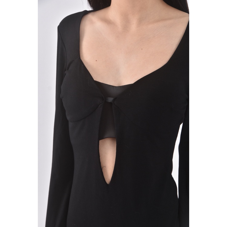 (S) 【智恩私服】laladudu質感深V黑色洋裝二手衣, , large