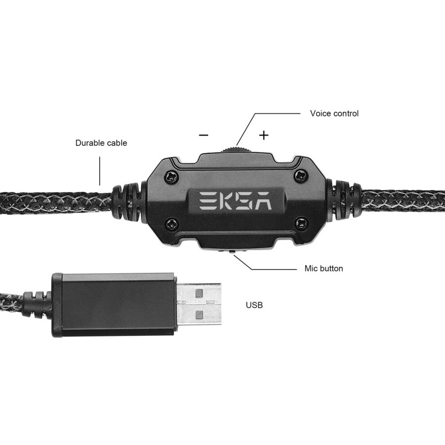 EKSA E1000 7.1環繞聲電競耳麥(黑綠), , large