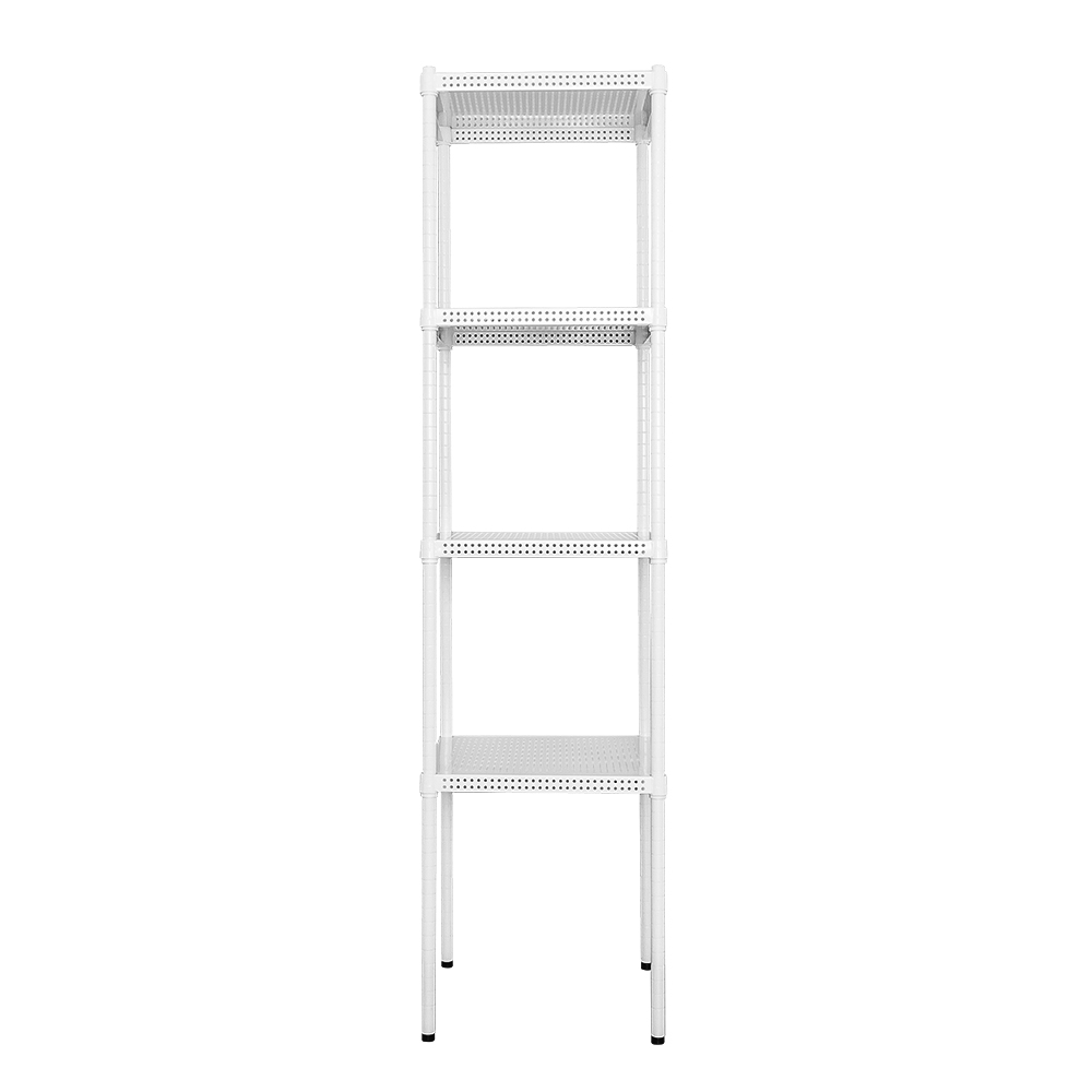 【Y HOUSE】45x45x150cm perforated plate four-layer rack perforated plate rack iron rack - painted white
