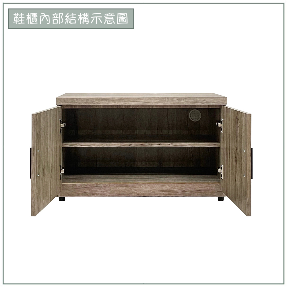 【唯熙傢俱】托比灰橡色3尺座式鞋櫃, , large
