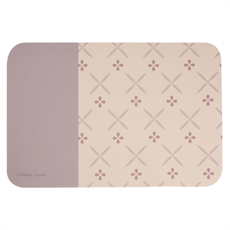 【Monster】 Soft Diatomaceous Earth Absorbent Mat – Floral Tile Series (60x40cm) – Pink & Brown Tile Memories, , large