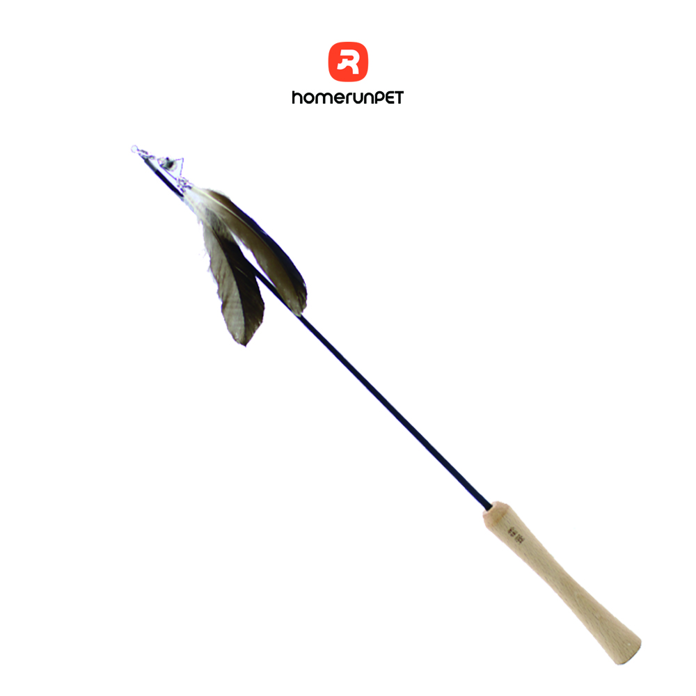 Homerunpet  Telescopic feather cat teaser, durable and bite-resistant, , large