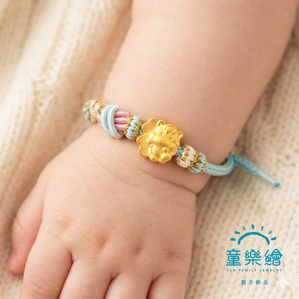 【童樂繪金飾】福氣馬 兒童彌月編織手繩  附贈馬年平安符 約重0.38錢&plusmn;0.03 (滿月禮 彌月金飾 黃金999), , large