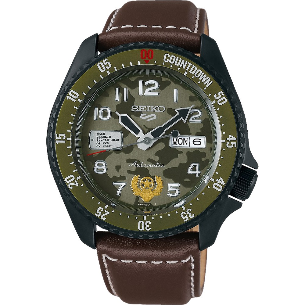 SEIKO 精工 5 Sports x 快打旋風 蓋爾 聯名限量機械錶(SRPF21K1)-42.5mm, , large