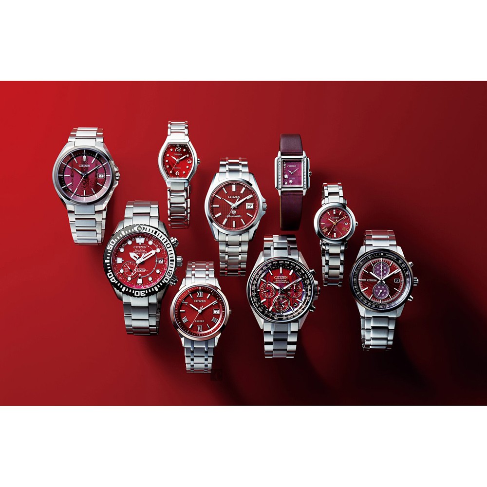CITIZEN 星辰 東京紅限量版 計時碼錶腕錶 CA7034-96W, , large
