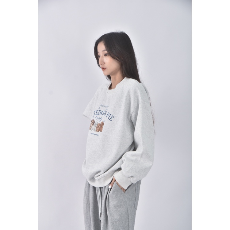 (F) mm slx韓牌狗狗灰色長袖上衣二手衣, , large