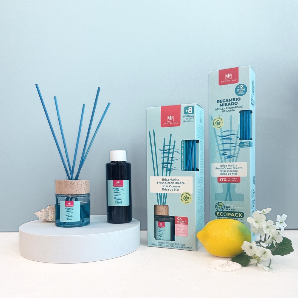 Mikado Essence Promo Set _classic 35ml+ Refill 85ml + Reeds _ Ocean Breeze, , large