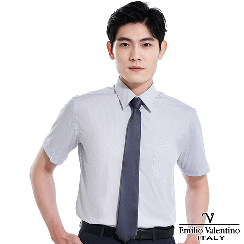 范倫提諾經典條紋短袖襯衫OMD-308, , large