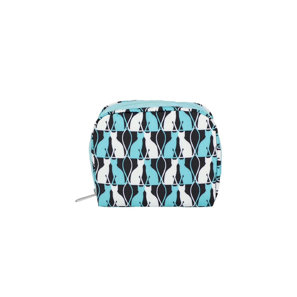 |快速出貨|Lesportsac Square Cosmetic 方形收納化妝包 - 鏡中貓影, , large