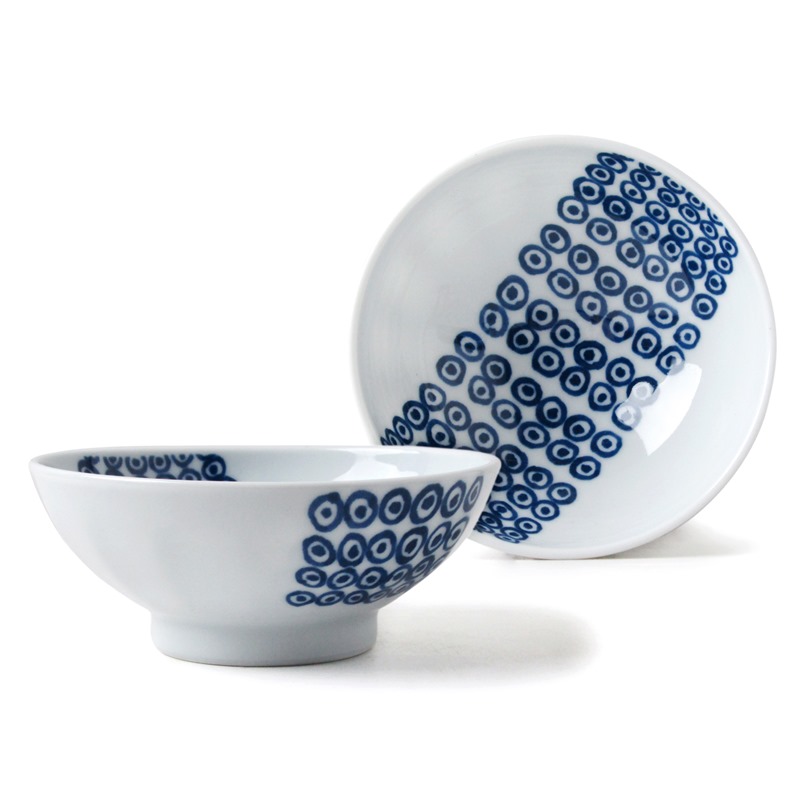 [豐名日本餐具] 4.0"輕量井 藍鹿之子 有田燒 / C04DB0-325-AB, , large