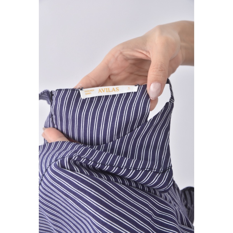 (S) avilas質感無袖藍色洋裝二手衣, , large