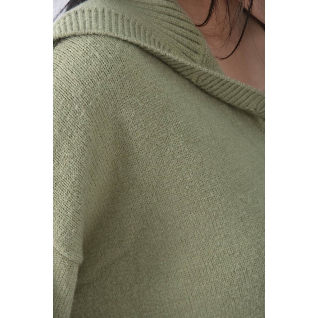 (XL) h connect質感素面綠色長袖上衣二手衣, , large