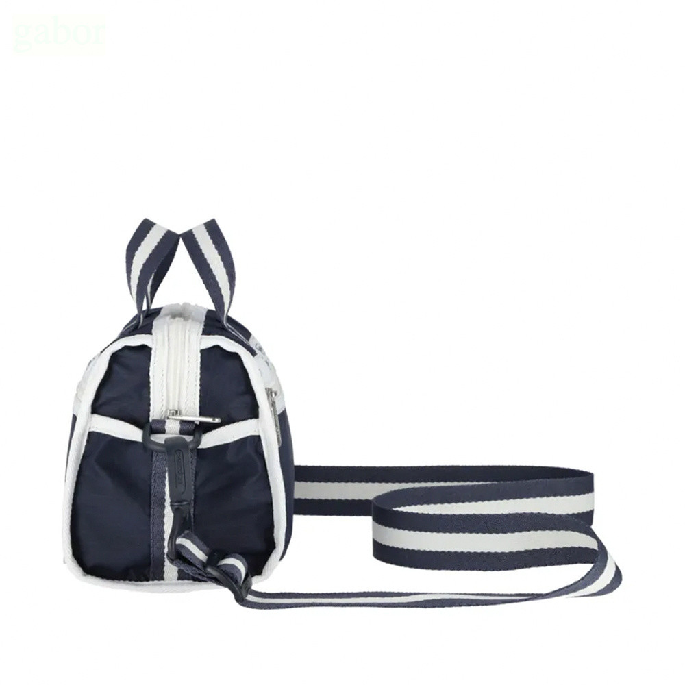 Lesportsac MINI DUFFEL CROSSBODY 迷你筒狀肩背包 -滾邊深海藍, , large