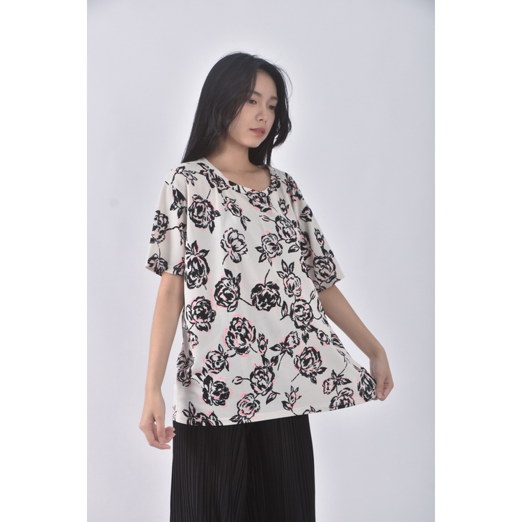 (XL) judy小香風玫瑰杏色短袖上衣二手衣, , large