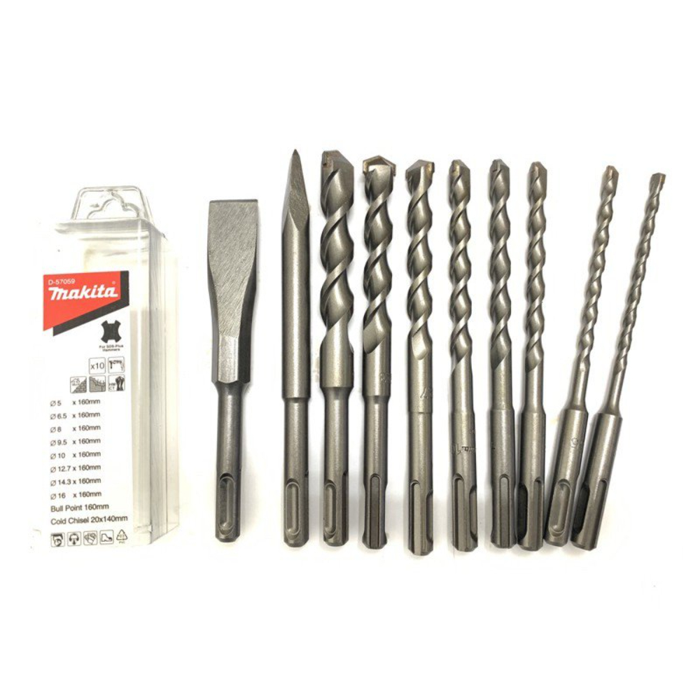 MAKITA牧田 D-57059 四溝鑽頭 10件組合 鑽頭 四溝, , large