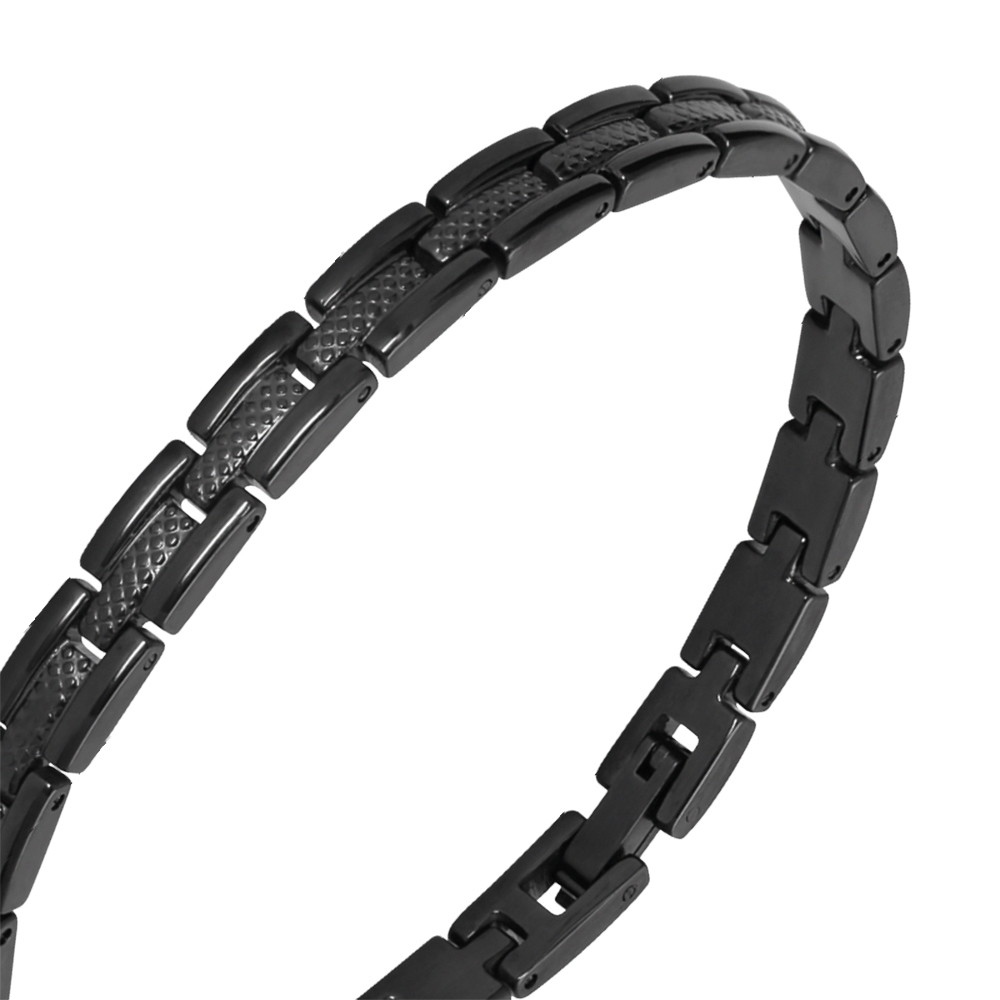 【快速出貨】法國 ROCHET Santorin系列 不鏽鋼男士手鍊-黑 HB4761, , large