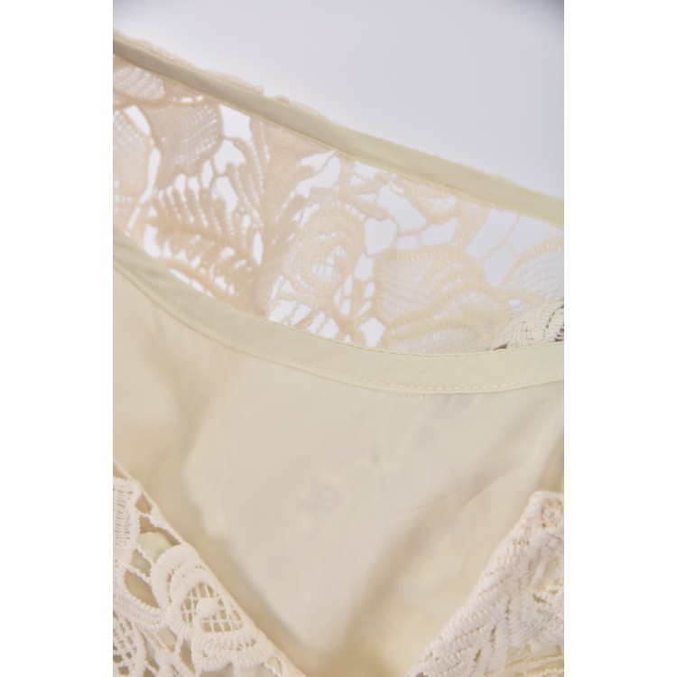 (M) superemelala質感裸空杏色短袖上衣二手衣, , large