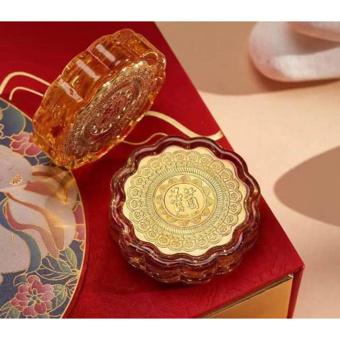 [意創趨術]花好月圓琉璃擺件雙幣組 0.1g, , large