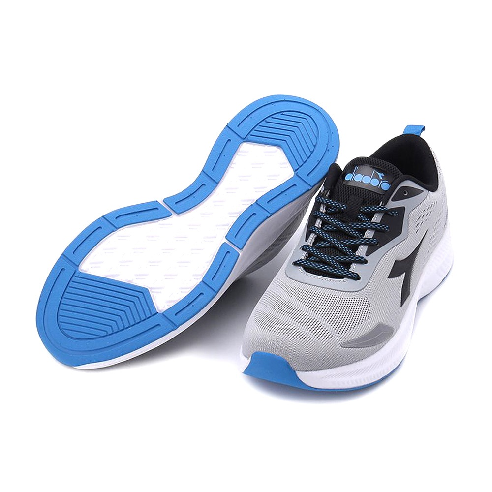 DIADORA迪亞多那 寬楦輕量慢跑鞋 男運動鞋 男鞋 簡約 時尚 透氣 徘濕 散熱 保護後跟 止滑 穩定 黑紅 灰藍, , large