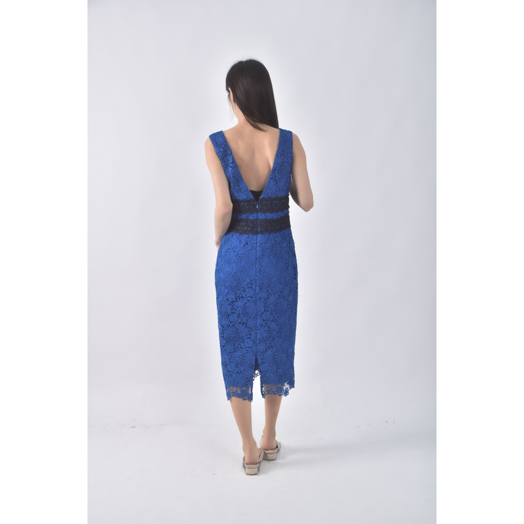 (S) diane von furstenberg無袖藍色洋裝二手衣, , large