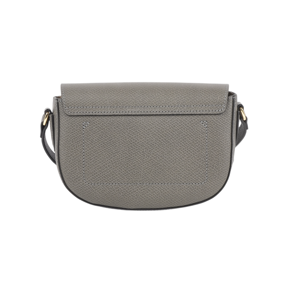 LONGCHAMP S號 EPURE 牛皮翻蓋馬鞍包(斑鳩灰), , large