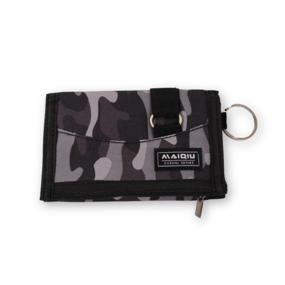 【MQ】尼龍三折短夾-迷彩 學生錢包 中夾 皮夾 含零錢袋夾層, , large