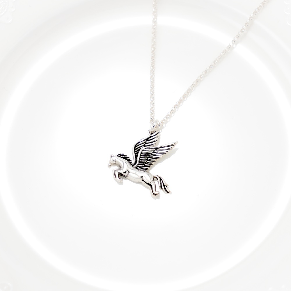 【Angel & Me】飛天馬 s925 純銀 項鍊 生日 情人節 馬年 禮盒, , large