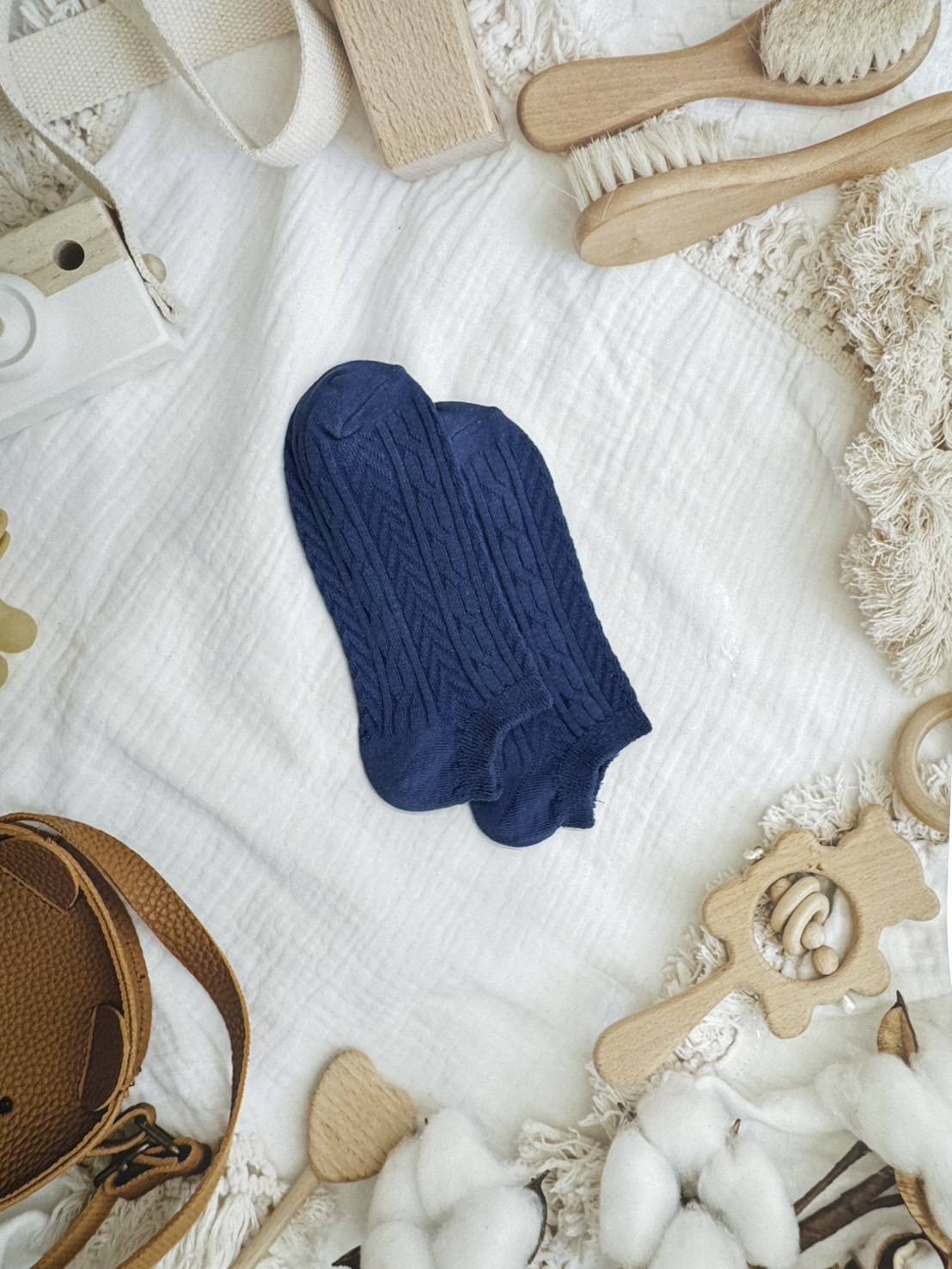 【RUNWAY】《RUNWAY SOCKS》Japanese/Korean Style Candy Socks – 22 Colors, Double Cylinder No-Show Socks – Muted Blue Limited Quantity – While Supplies Last, , large