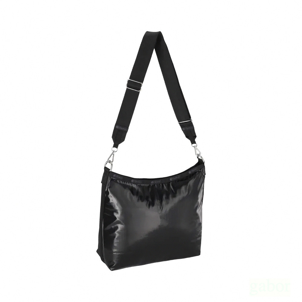 LeSportsac MEDIUM ZIP SHOULDER 中型拉鍊肩背包-閃耀黑, , large