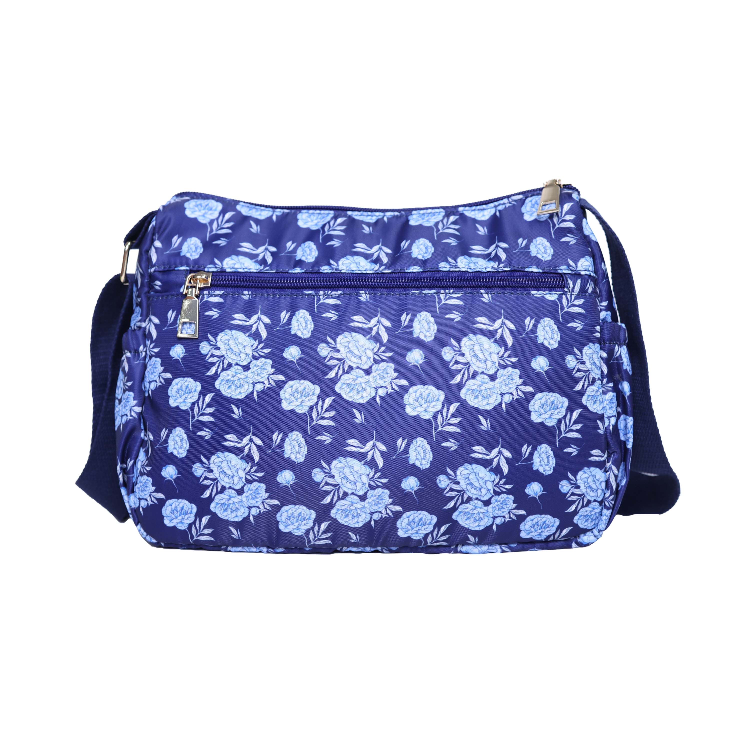 【lapagayo】典雅玫瑰尼龍側肩背包- PI-06399A-2-56藍色, , large