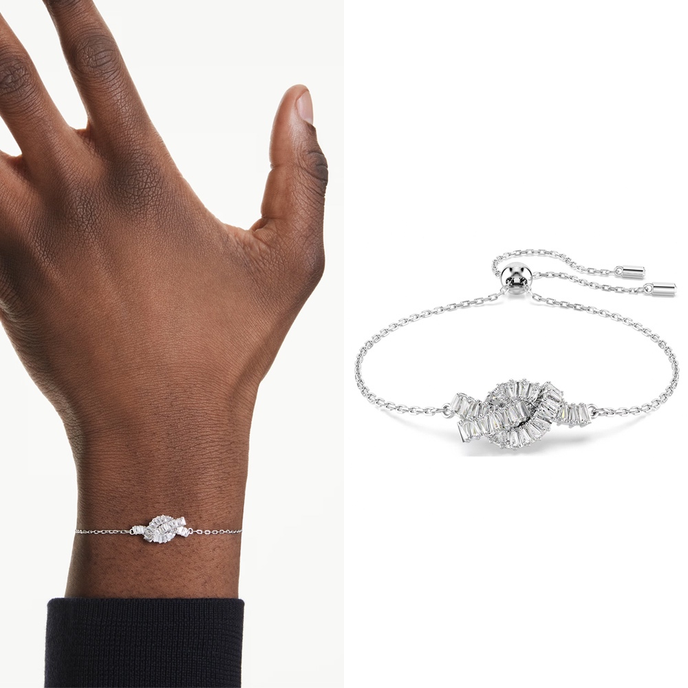 SWAROVSKI 施華洛世奇 Matrix 繩結方形水晶手鍊(5731101), , large