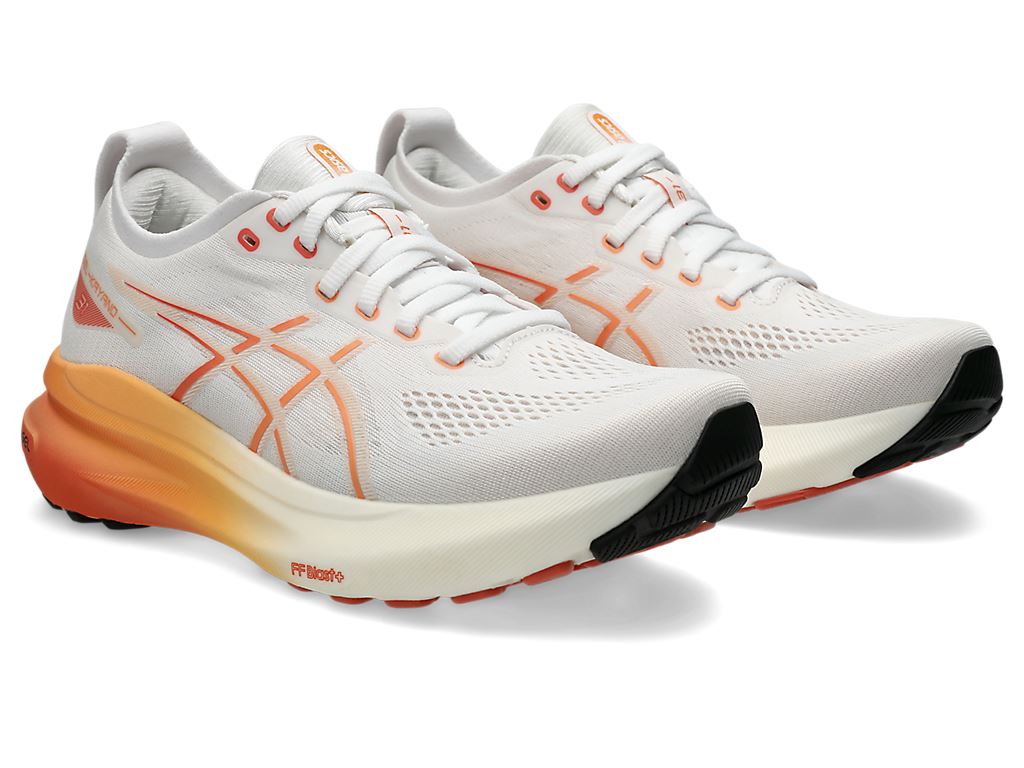 [秉宸] ASICS GEL-KAYANO 31 女慢跑鞋 白橘黃 1012B670-100, , large