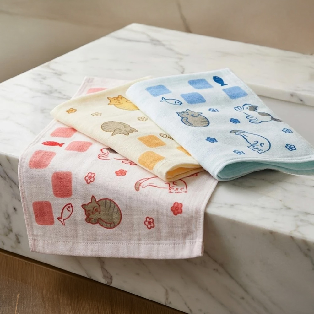 [Kaimei Cotton Industry] 12 in the group, random and excellent, MIT made in Taiwan, cute half-cotton, half-gauze children's towel, pure cotton, soft, comfortable and water-absorbent, , large