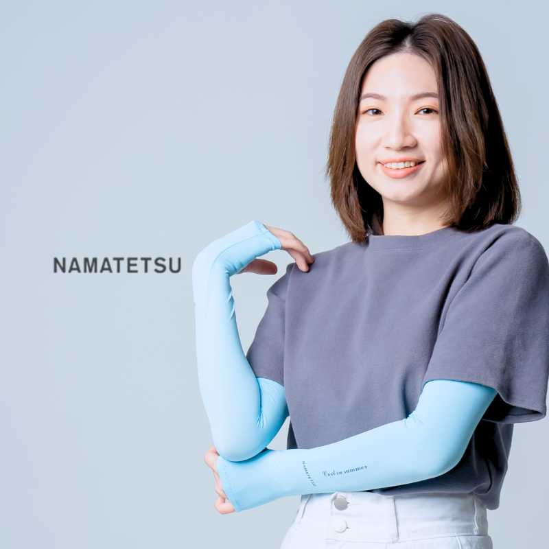 [標準桿] NAMATETSU Girl's UV Sleeves with palm  pink, , large