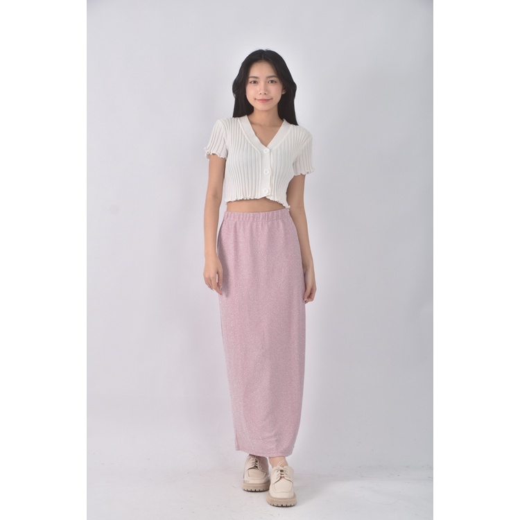 (S) pazzo質感開岔粉色長裙二手衣, , large