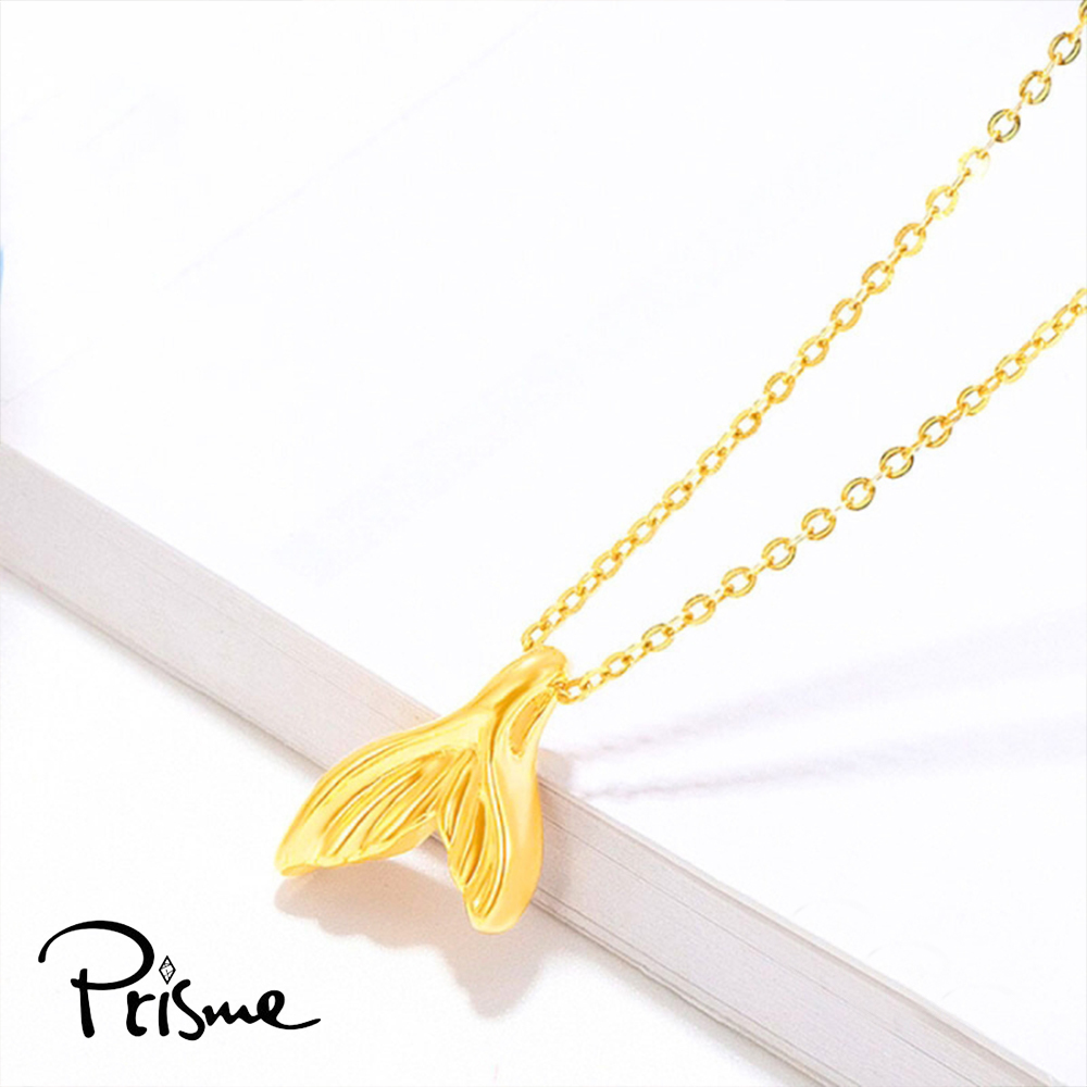【Prisme Gold】黃金項鍊 魚尾 鍊墜項鍊 (金重：約0.04錢±0.02), , large