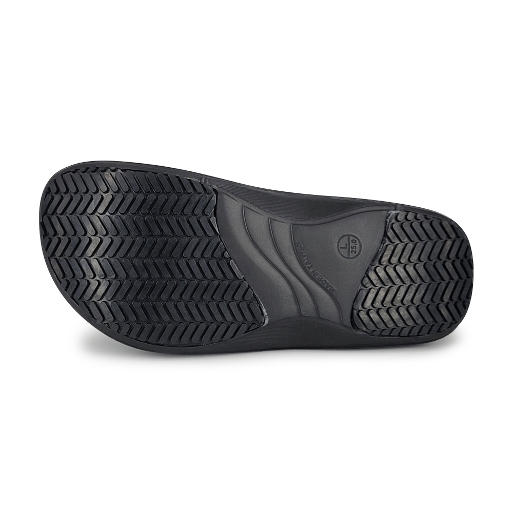 DIADORA迪亞多那 防水耐油廚師鞋 MIT台灣製 工作鞋 拖鞋 懶人鞋 一體成型 耐久站 舒壓 護趾 排水 防滑 黑, , large