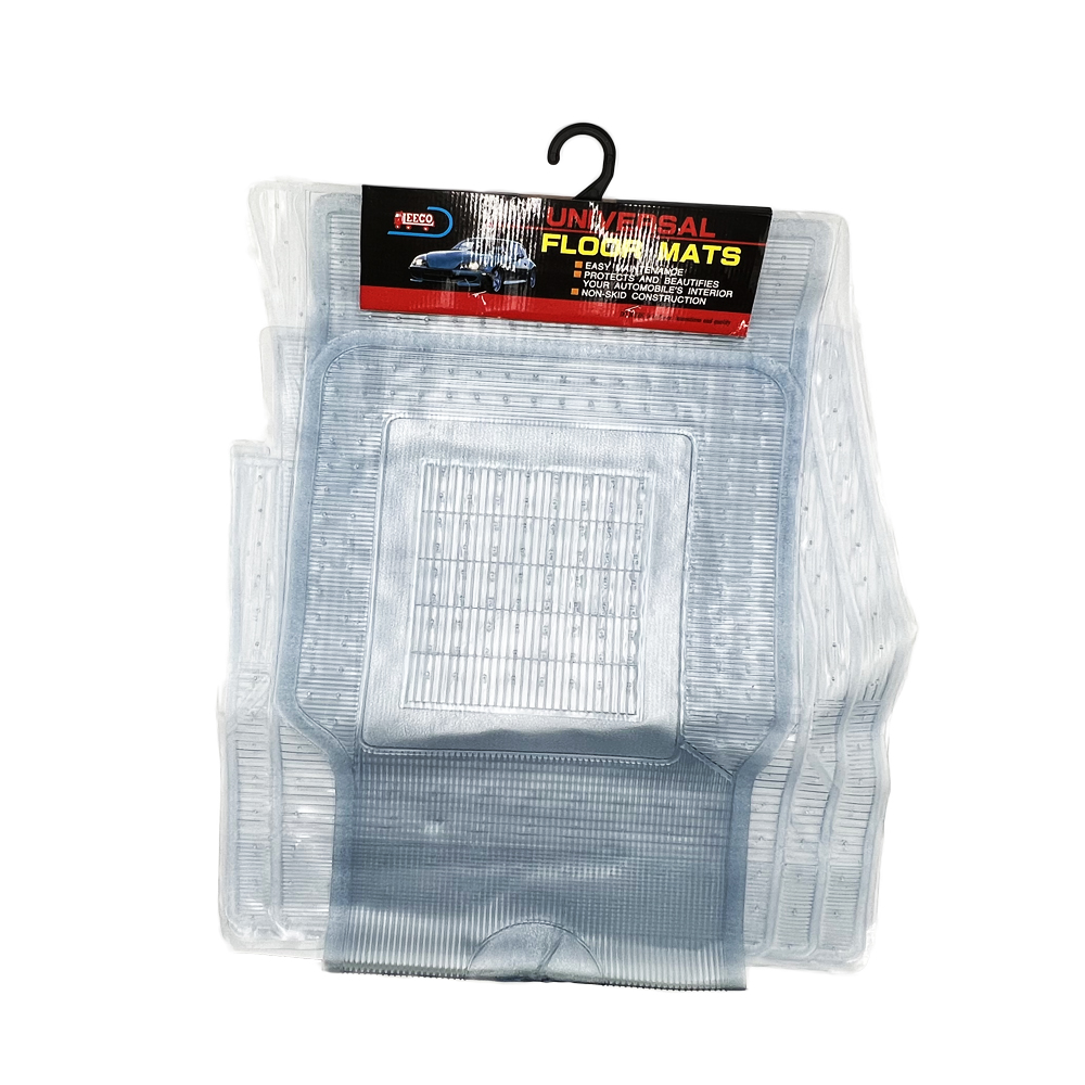 【Universal, Cuttable】4-Piece Transparent Floor Mat (Car Floor Mat), , large