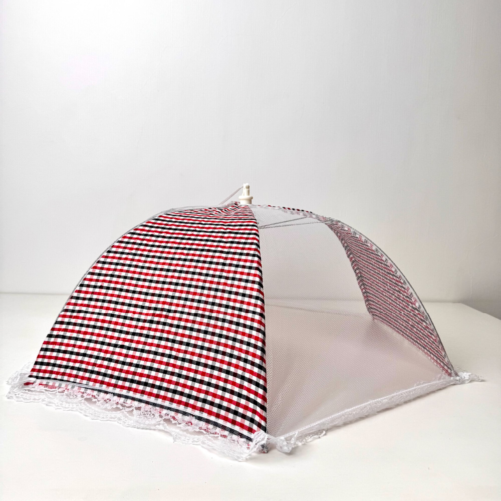 [承祥] 格子紋摺疊菜罩 CKD0075, , large