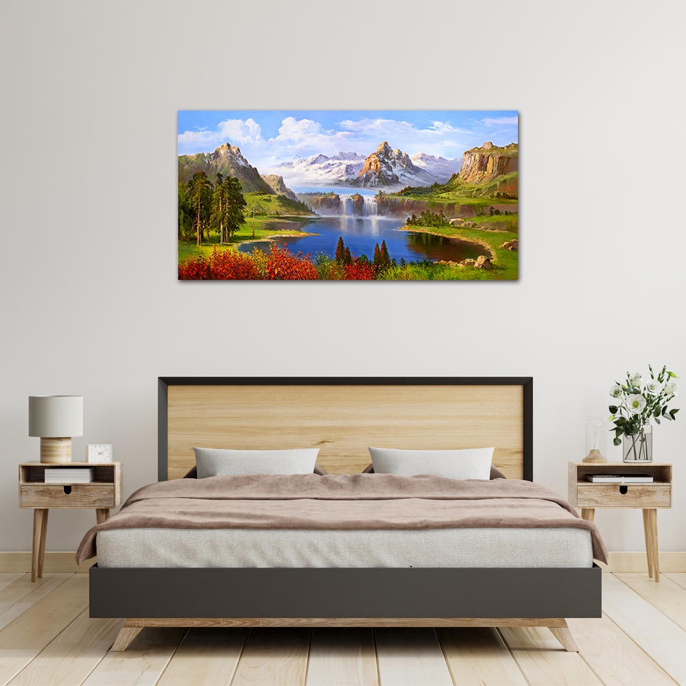 【御畫房】金山聚寶 國家一級畫師手繪油畫60×120cm(VF-116), , large