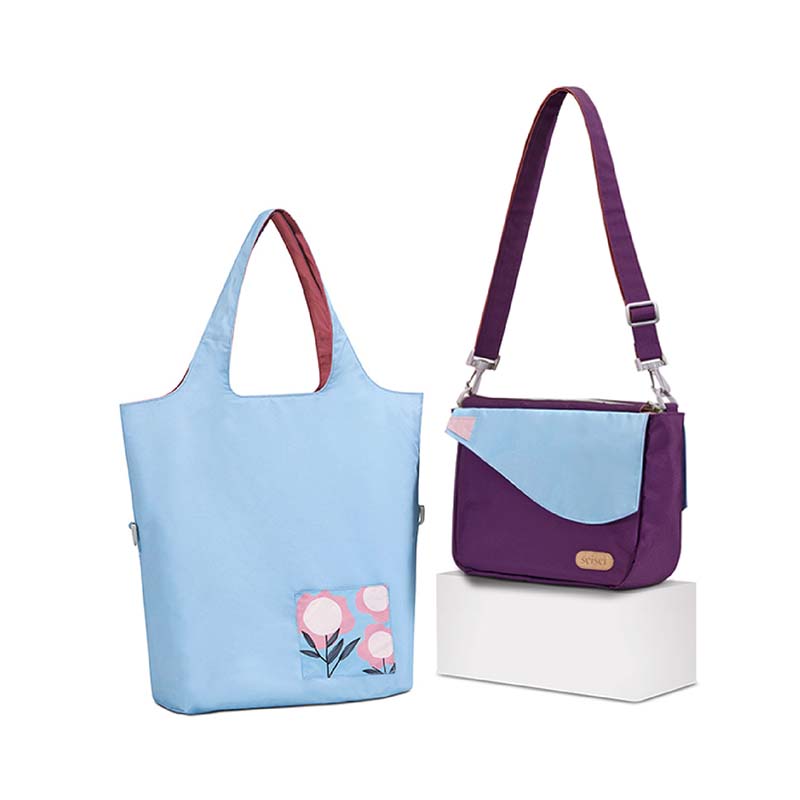 【seisei】遛遛包/斜背+托特二包合一_再生寶特瓶環保防水布/晴空藍, , large