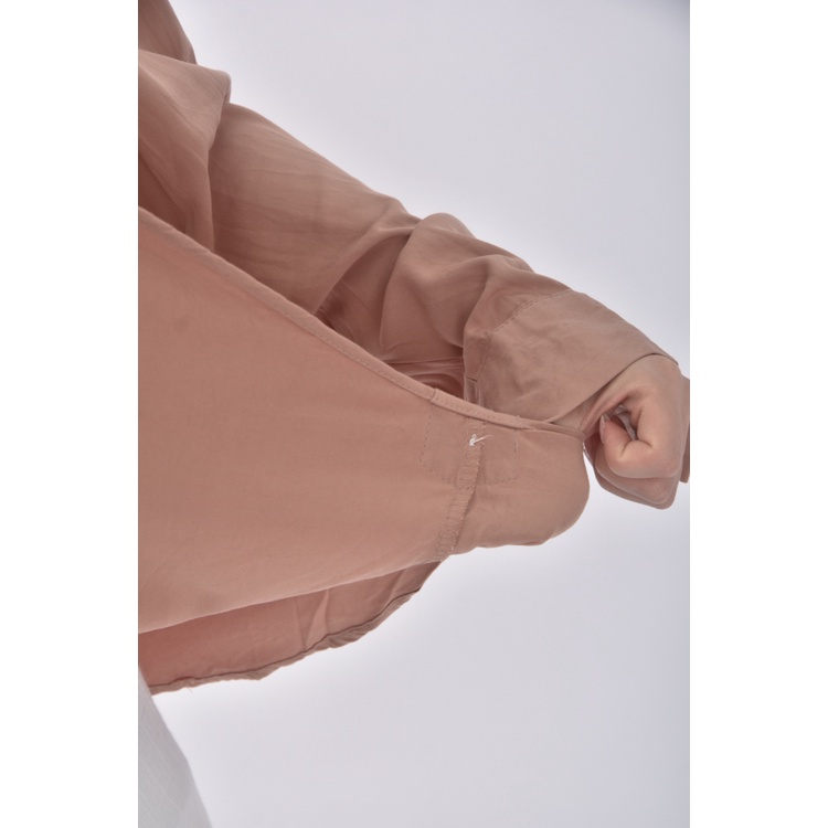 (M) grain rain排扣棕色襯衫上衣二手衣, , large