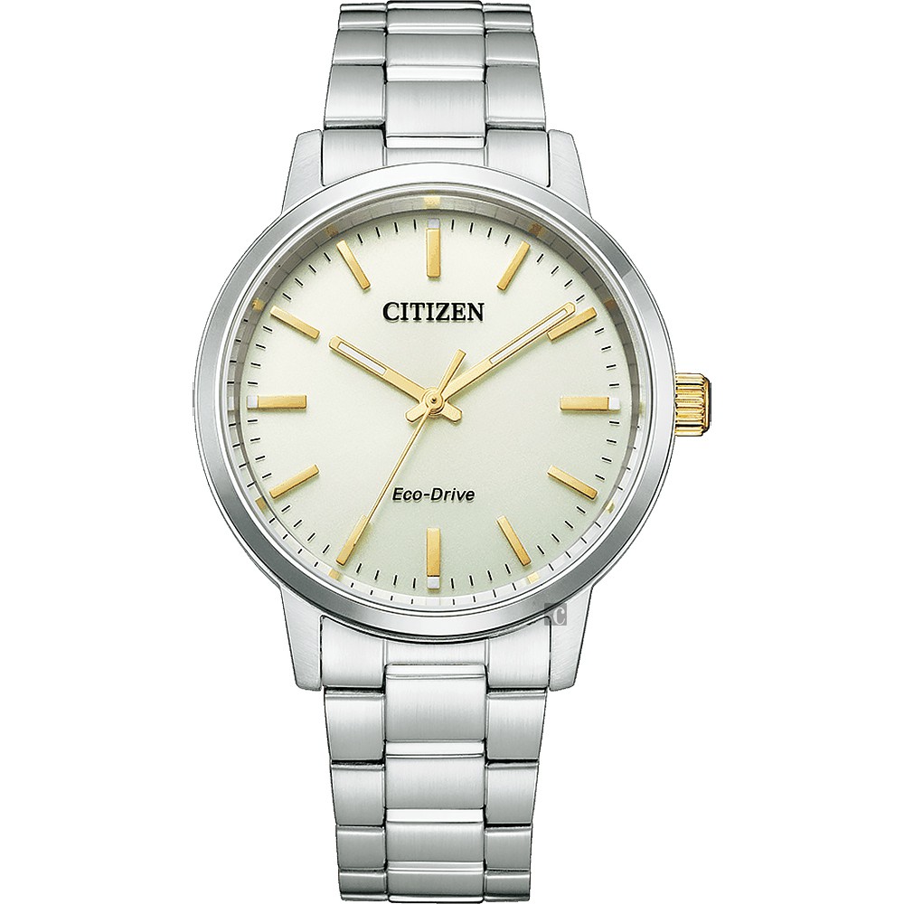 CITIZEN 星辰 光動能簡約手錶-香檳金 BJ6541-58P, , large