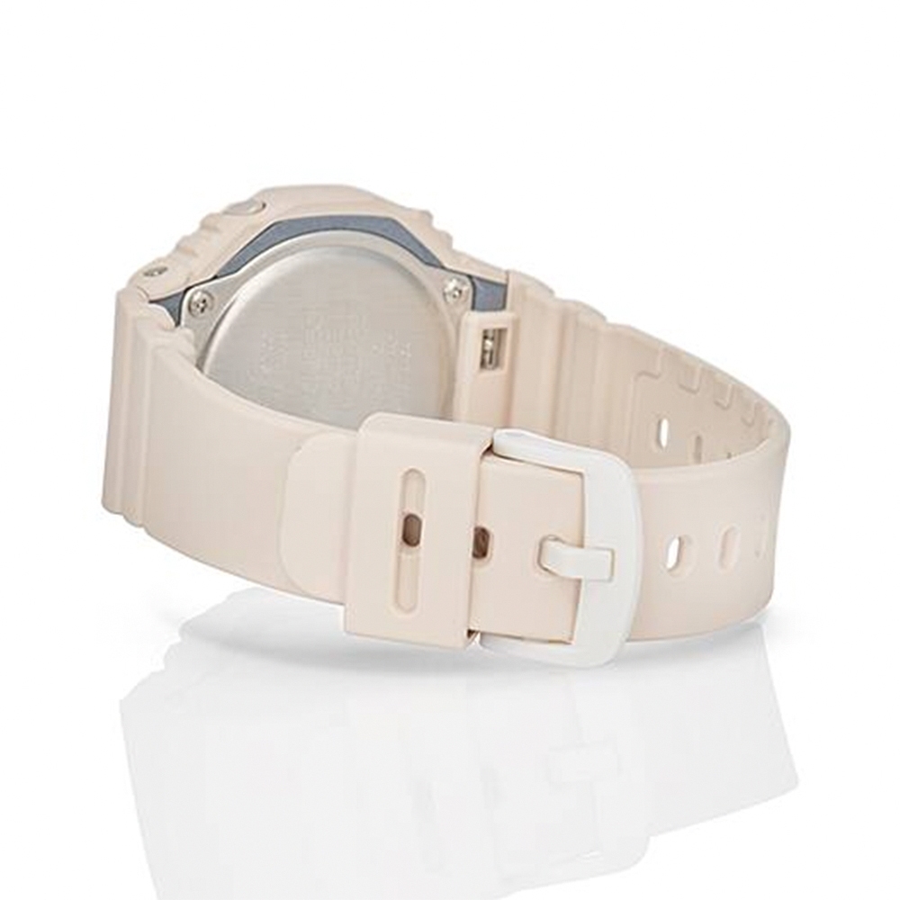 CASIO 卡西歐 G-SHOCK 奶茶色八角雙顯手錶 女錶 GMA-S2100-4A, , large